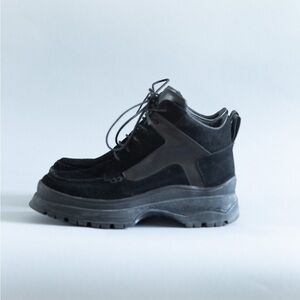 STAUD Sleek Black Combat Boots EU 39.5 (US 8.5)